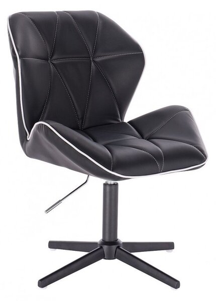 LuxuryForm Židle MILANO MAX na černém kříži - černá