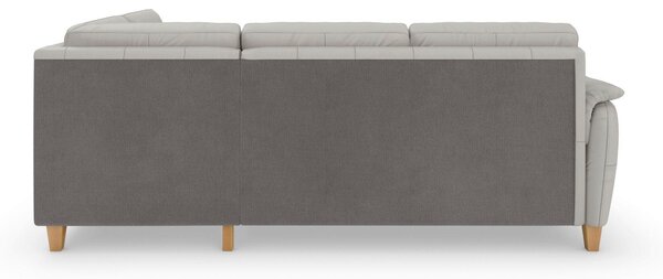 ROHOVÁ SEDAČKA, kůže, světle šedá Sit & More - Sedací soupravy, Online Only