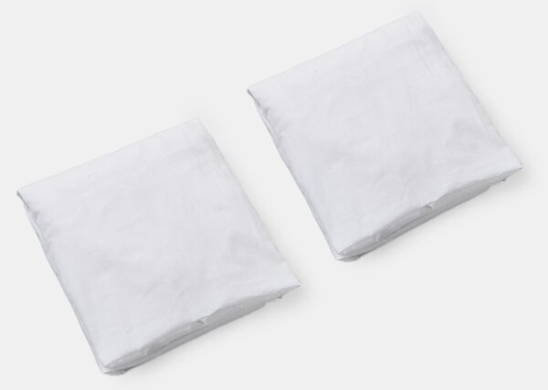 Sinsay - Bavlněná prostěradla z odolné tkaniny s gumou 2 pack - bílá