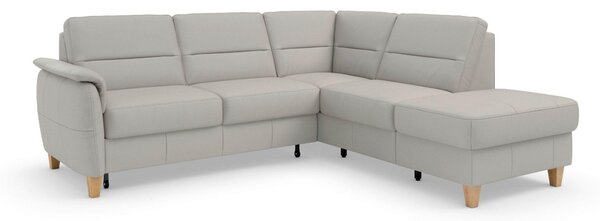 ROHOVÁ SEDAČKA, kůže, světle šedá Sit & More - Sedací soupravy, Online Only