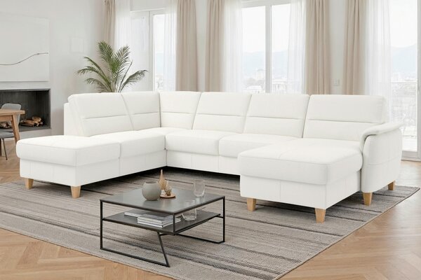 SEDACÍ SOUPRAVA, kůže, bílá Sit & More - Sedací soupravy, Online Only