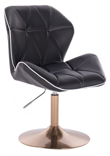 LuxuryForm Židle MILANO MAX na zlatém talíři - černá