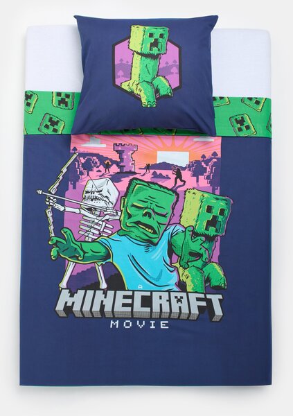 Sinsay - Sada oboustranného povlečení Minecraft - námořnická modrá