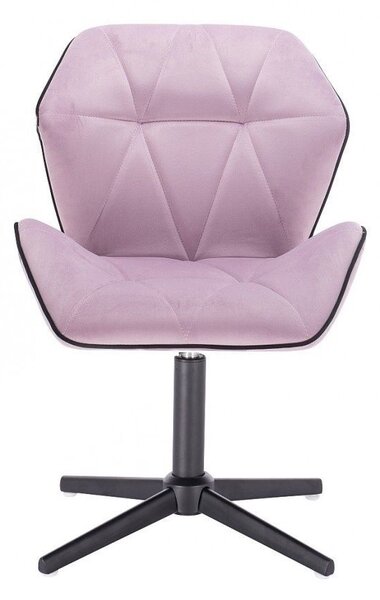 LuxuryForm DESIGN Židle MILANO MAX VELUR na černém kříži - levandule