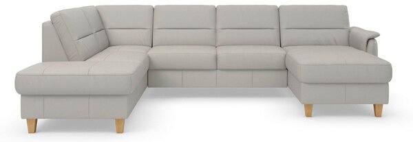 SEDACÍ SOUPRAVA, kůže, světle šedá Sit & More - Sedací soupravy, Online Only
