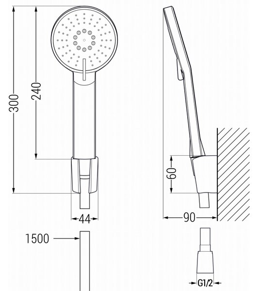 Mexen Zero R40 vana set, chrom - 71103R40-00