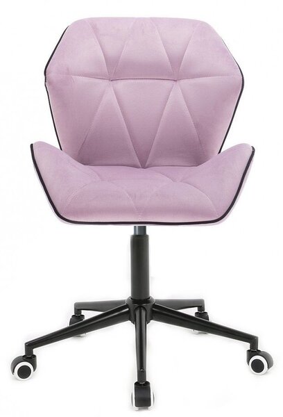 LuxuryForm DESIGN Židle MILANO MAX VELUR na černé podstavě s kolečky - levandule