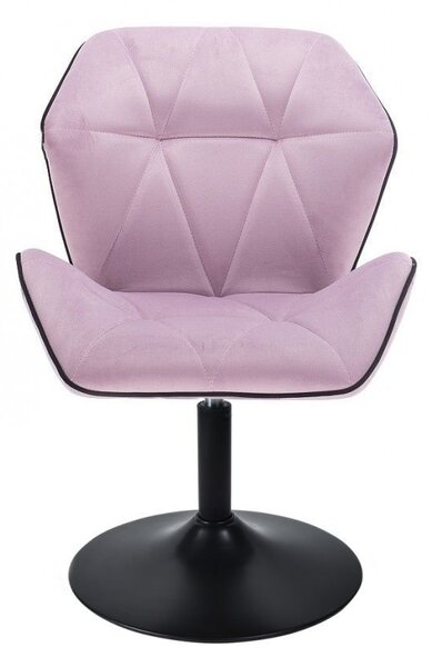 LuxuryForm DESIGN Židle MILANO MAX VELUR na černém talíři - levandule