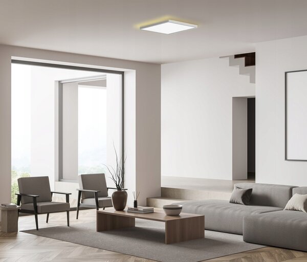 Bílé čtvercové stropní svítidlo stropní svítidlo LED 50W Aleria Italux