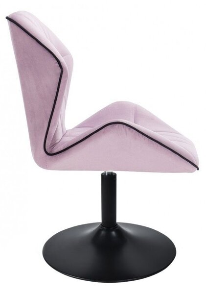 LuxuryForm DESIGN Židle MILANO MAX VELUR na černém talíři - levandule