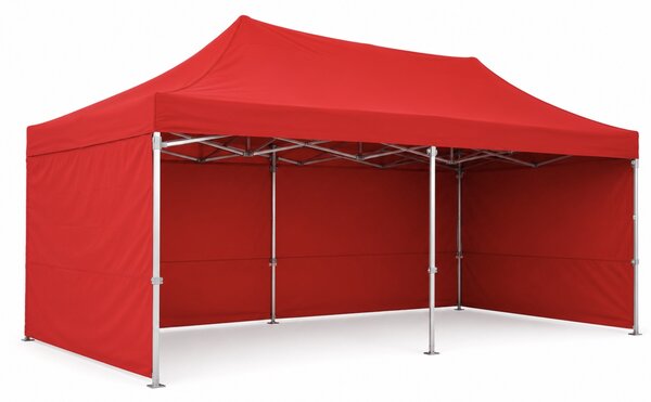 JAKS Nůžkový stan PREMIUM QUALITY červený 3 × 6 m