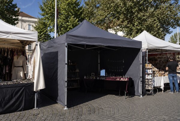 JAKS Nůžkový stan PREMIUM QUALITY šedý 3 × 4,5 m