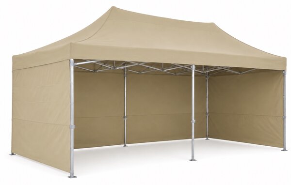 JAKS Nůžkový stan PREMIUM QUALITY béžový 3 × 6 m