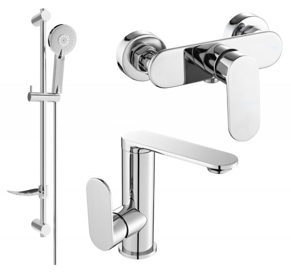 Mexen Milo DF40 sprchový set, chrom - 713054DF40-00