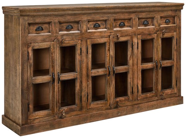 ŠIROKÁ KOMODA, mangové dřevo, hnědá, 210/120/45 cm Ambia Home - Komody z masivu