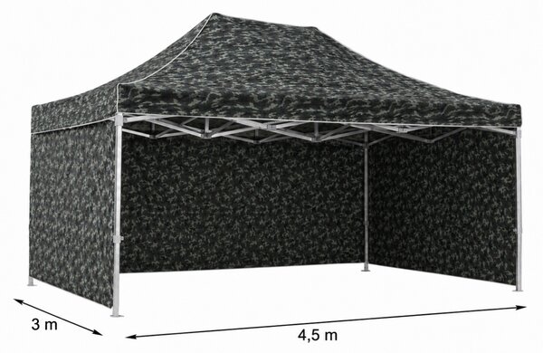 JAKS Nůžkový stan PREMIUM QUALITY Army 3 × 4,5 m