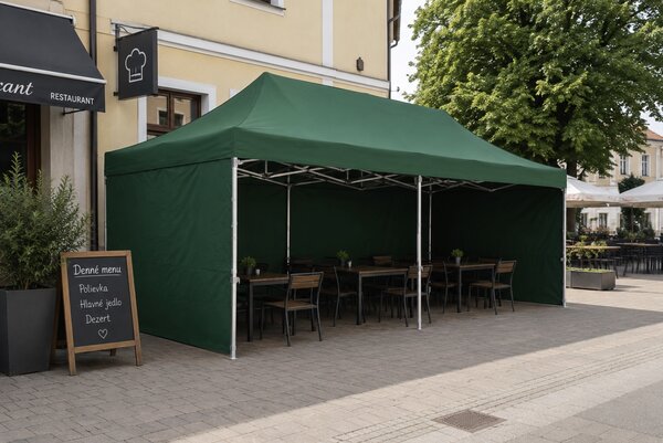 JAKS Nůžkový stan PREMIUM QUALITY zelený 3 × 6 m