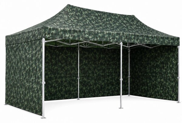 JAKS Nůžkový stan PREMIUM QUALITY army 3 × 6 m