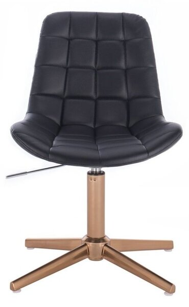 LuxuryForm DESIGN Židle PARIS na zlatém kříži - černá