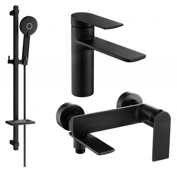 Mexen Zero DQ40 koupelnový set, černý - 71103DQ40-70