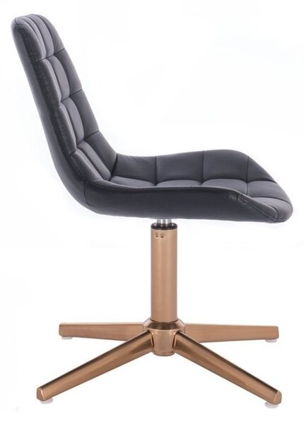 LuxuryForm DESIGN Židle PARIS na zlatém kříži - černá