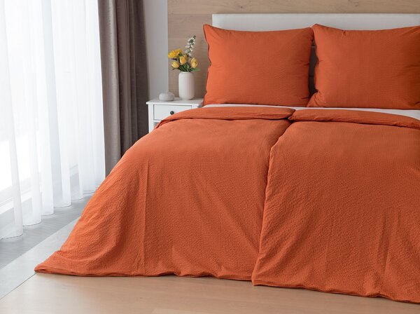 Povlečení Krep terakota Krep deluxe 1x 140/200, 1x 70/90