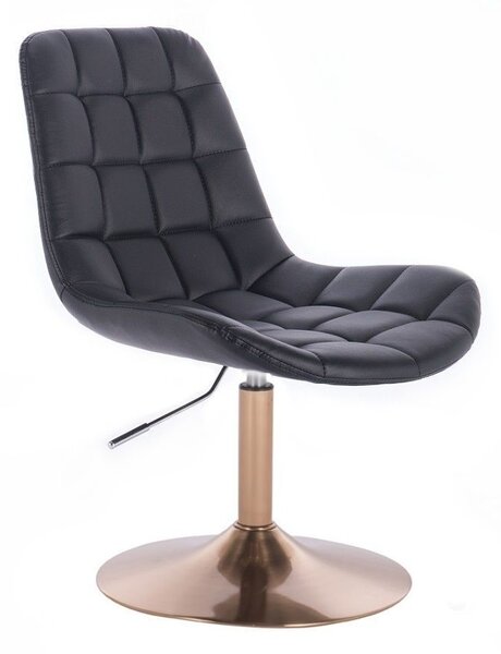 LuxuryForm DESIGN Židle PARIS na zlatém talíři - černá
