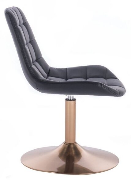 LuxuryForm DESIGN Židle PARIS na zlatém talíři - černá
