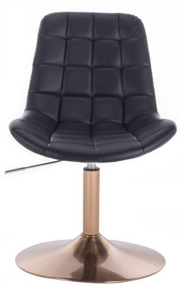 LuxuryForm DESIGN Židle PARIS na zlatém talíři - černá