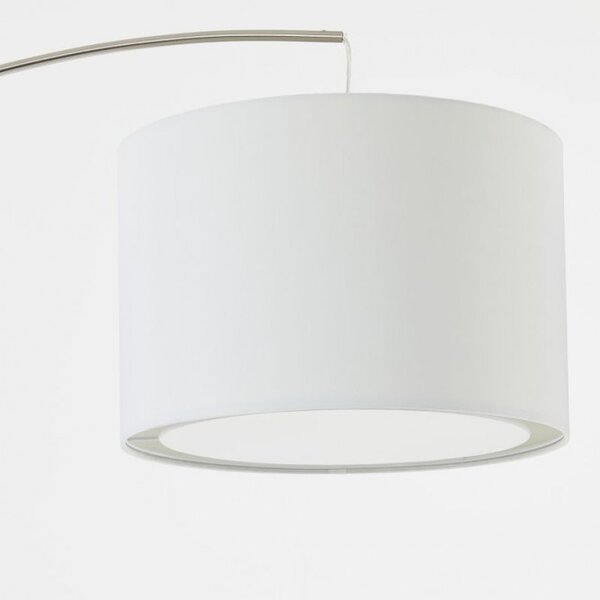 Brilliant 13258/05 Oblouková stojací lampa CLARIE BÍLÁ