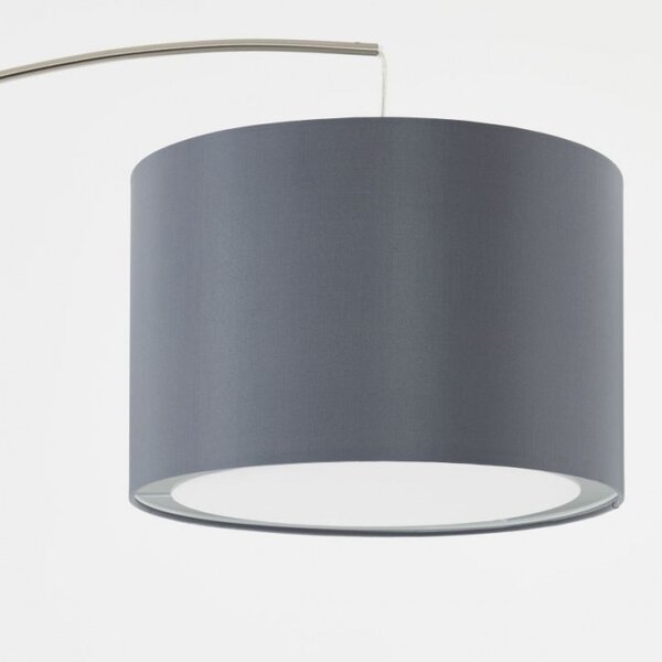 Brilliant 13258/22 Oblouková stojací lampa CLARIE šedá