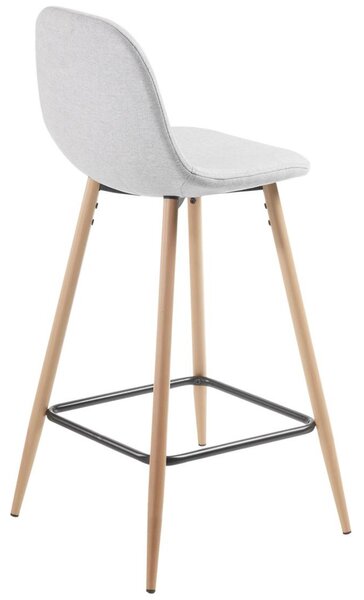 Světle šedá látková barová židle Kave Home Nolite 65 cm