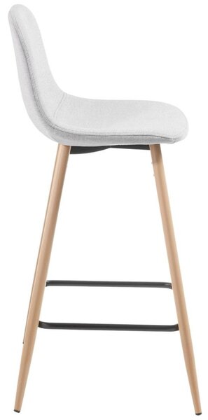 Světle šedá látková barová židle Kave Home Nolite 65 cm