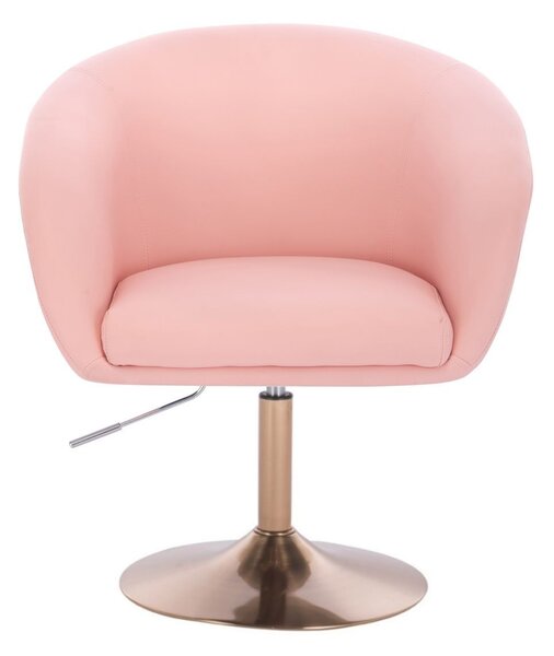 LuxuryForm Židle VENICE na zlatém talíři - růžová
