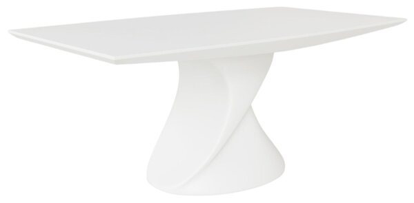 Bílý skleněný jídelní stůl Miotto Bibiana 180 x 95 cm