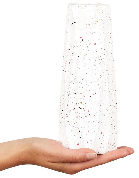Váza na květiny AMALIADA Kamenina 24 cm Bílá