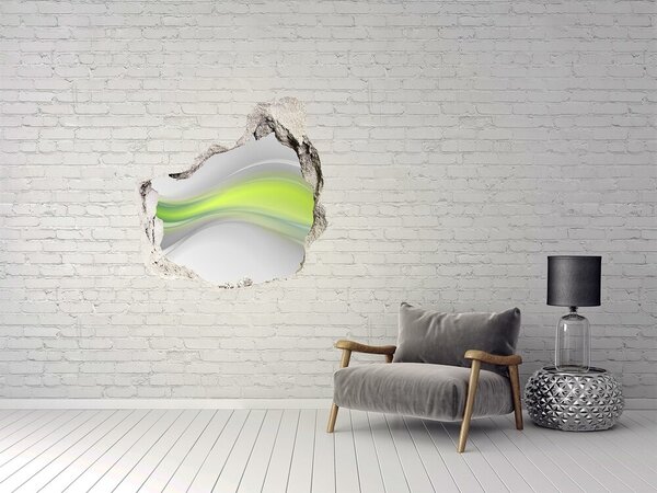 Samolepící díra zeď 3D Abstrakce vlny nd-p-89608150