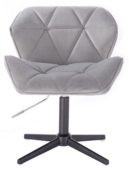 LuxuryForm DESIGN Židle MILANO VELUR na černém kříži - světle šedá