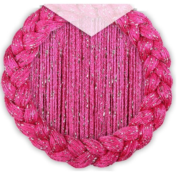 Provázková záclona prošívaná stříbrnou nití 300 x 250 růžová (Záclona prošívaná stříbrnou nití 300 x 250 růžová)