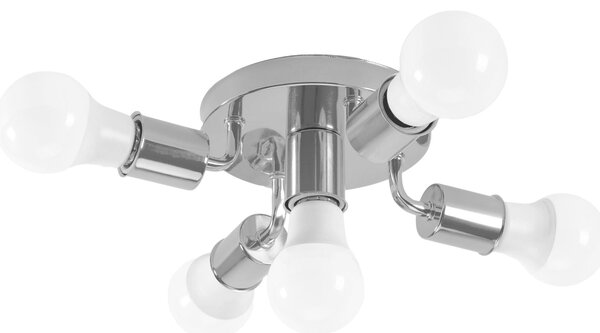 Toolight - Stropní kovová 6-ramenná lampa 6xE27 60W APP709-6C, chromová, OSW-05206