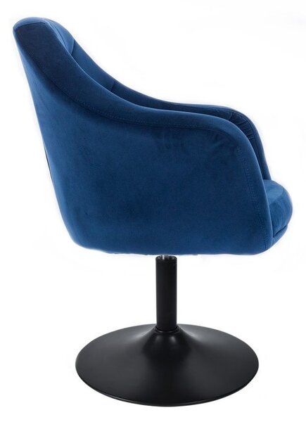 LuxuryForm DESIGN Křeslo ANDORA VELUR na černém talíři - modré