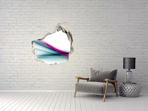 Samolepící díra zeď 3D Abstrakce vlny nd-p-90112917