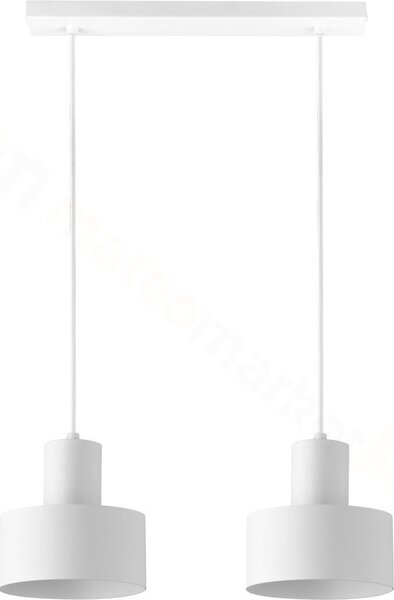 SIGMA Závěsné industriální světlo nad jídelní stůl, 2xE27, 60W, bílé 30904