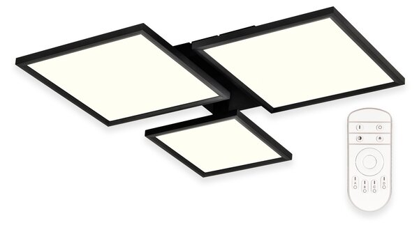 TOP-LIGHT Stropní designové LED světlo MERKUR H C RC, 50W, dálkové ovládání, hranaté, bílé Merkur H C RC