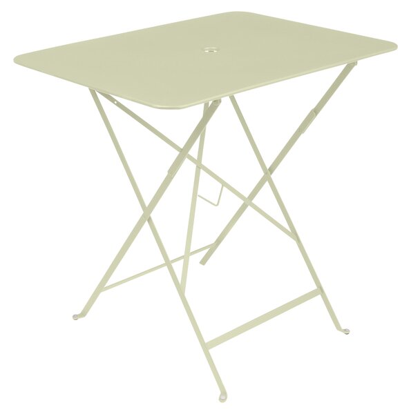 Světle zelený kovový skládací stůl Fermob Bistro 57 x 77 cm