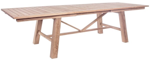 Bizzotto Teakový zahradní rozkládací jídelní stůl Maryland 220/300 x 100 cm