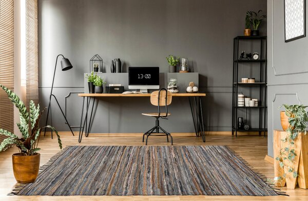 KOBEREC TKANÝ NA PLOCHO, 60/90 cm hnědá, vícebarevná Kayoom - Online Only koberce & rohožky, Online Only