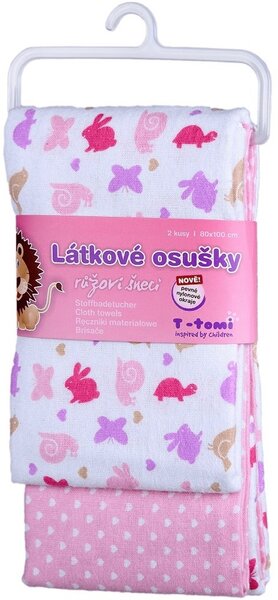T-TOMI Látkové osušky Pink snails