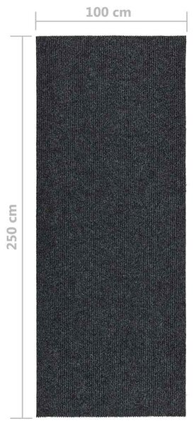 Běhoun čisticí zóna 100 x 250 cm antracitový 327168