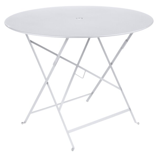 Bílý kovový skládací stůl Fermob Bistro Ø 96 cm